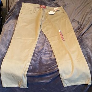 Mens Arizona Jean Khaki Pants
